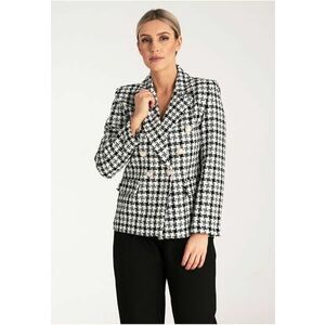 Sacou dama negru-alb - 75% bumbac - 25% poliester - imagine