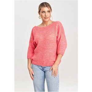 Pulover dama M993 - coral - 3/4 maneci - amestec acril - lana - poliester - nailon - imagine