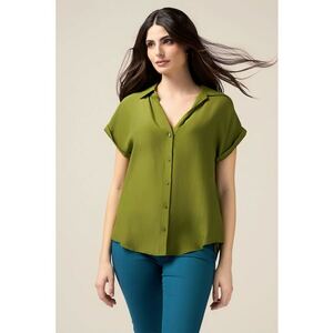 Camasa relaxed fit cu decolteu in V imagine