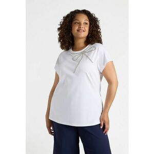 Tricou uni cu strasuri imagine