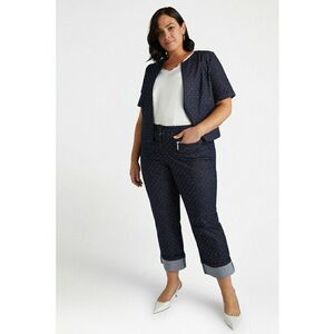 Blugi crop cu strasuri imagine