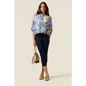 Pantaloni capri din amestec de bumbac imagine