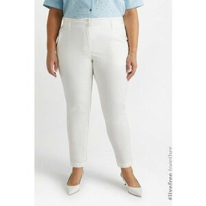 Pantaloni uni din amestec de lyocell cu talie inalta imagine