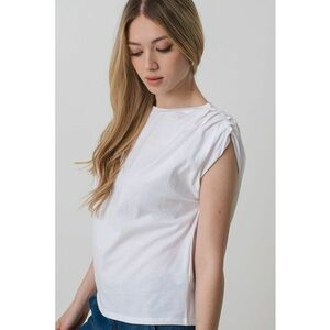 Tricou cu detalii plisate imagine
