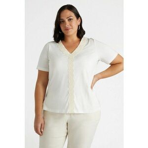 Tricou din bumbac si modal cu detalii din macrame imagine