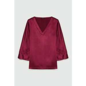 Bluza din satin cu maneci kimono imagine