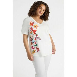 Tricou din bumbac cu imprimeu floral imagine