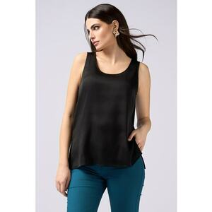 Top din satin cu decolteu rotund imagine