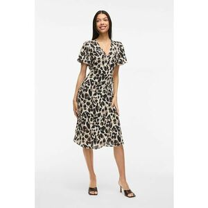 Rochie midi cu croiala petrecuta si decolteu cache coeur imagine