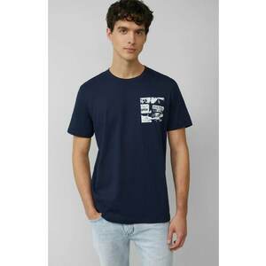 Tricou barbati cu decolteu la baza gatului si imprimeu cu o imagine imagine