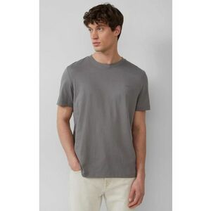 Tricou barbati cu decolteu la baza gatului - din bumbac cu croiala Regular Fit - Gri imagine