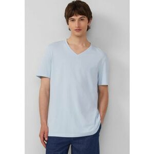 Tricou barbati cu decolteu in V - Regular fit - din bumbac imagine