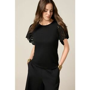 Tricou cu maneci de dantela imagine