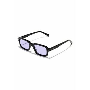 Ochelari de soare dreptunghiulari cu lentile uni - Negru - imagine