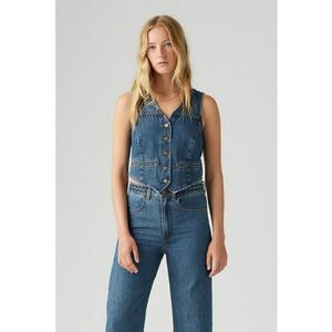 Vesta de denim cu nasturi imagine
