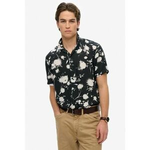 Camasa cu model floral si maneci scurte imagine