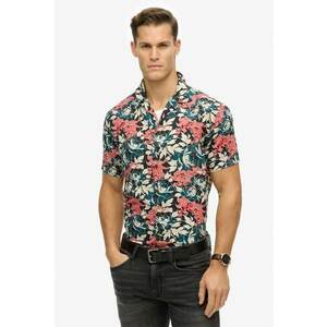 Camasa cu model floral si guler ascutit imagine