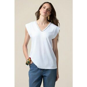 Bluza cu decolteu in V si maneci scurte imagine