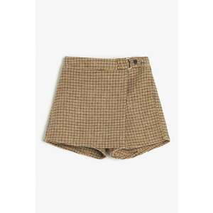 Fusta-pantalon cu model in carouri imagine