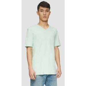 Tricou barbati cu anchior - Regular fit - din bumbac - Verde imagine
