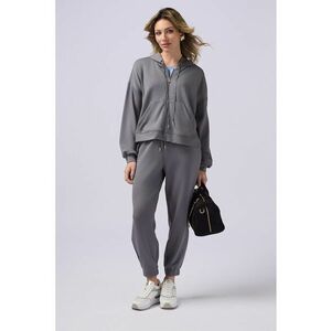 Pantaloni de trening uni cu talie inalta imagine