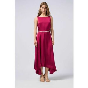 Rochie midi satinata cu terminatie asimetrica imagine
