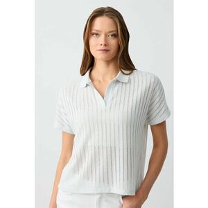 Tricou polo cu dungi stralucitoare imagine