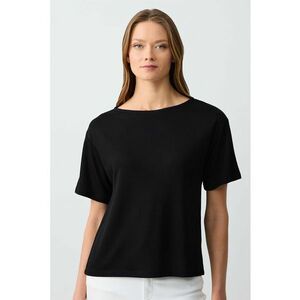 Tricou uni cu decolteu barcuta imagine
