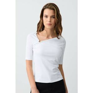 Camasa slim-fit cu decolteu asimetric imagine