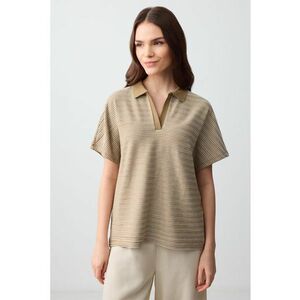 Tricou polo cu model in dungi imagine