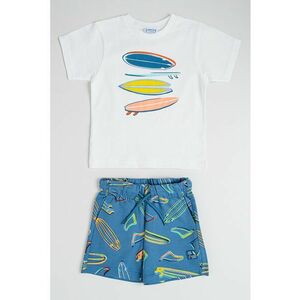Set de pantaloni scurti si tricou din bumbac - 2 piese imagine