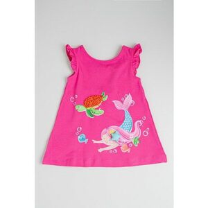 Rochie evazata din amestec de bumbac cu imprimeu imagine