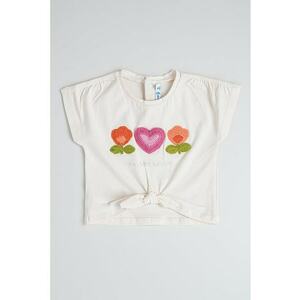 Tricou din amestec de bumbac cu detalii texturate imagine