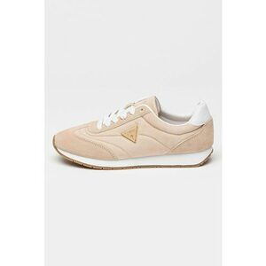 Pantofi sport din piele intoarsa cu insigna logo imagine