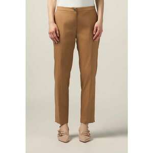 Pantaloni eleganti crop cu talie elastica in spate imagine