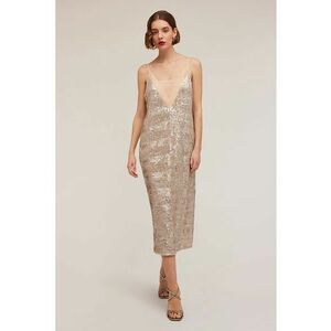 Rochie midi dreapta cu paiete imagine