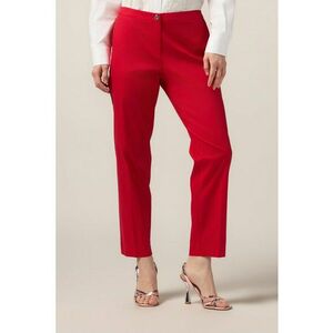 Pantaloni eleganti crop cu talie elastica in spate imagine