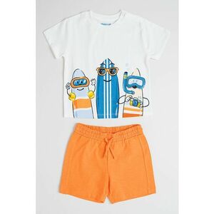 Set de tricou de bumbac cu imprimeu si pantaloni scurti imagine