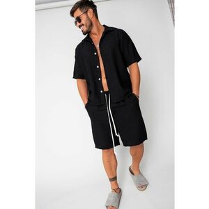 Set Rivolo camasa maneca scurta si pantalon scurt Black 16694 imagine