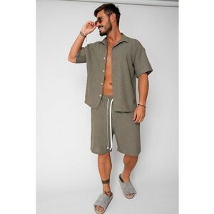Set Rivolo camasa maneca scurta si pantalon scurt Dark Olive 16706 imagine