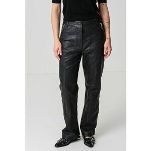 Pantaloni de piele cu talie medie imagine