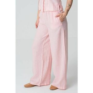 Pantaloni de in cu croiala ampla si talie elastica imagine