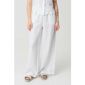 Pantaloni de in cu croiala ampla si talie elastica imagine