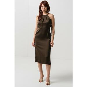 Rochie de satin - fara maneci imagine