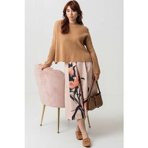 Pulover de casmir striat cu maneci cazute imagine