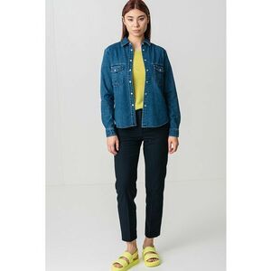 Jacheta-camasa din denim cu buzunare pe piept imagine