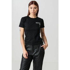 Tricou cu decolteu rotund si imprimeu logo imagine