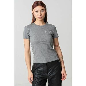 Tricou cu decolteu rotund si imprimeu logo imagine