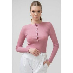 Pulover slim fit cu striatii si fenta cu nasturi Lazise imagine