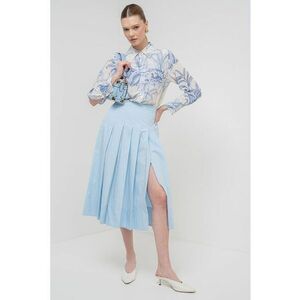 Fusta midi cu model plisat Dritto imagine